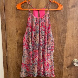 Elegant Paisley Blouse in Pink and Blue